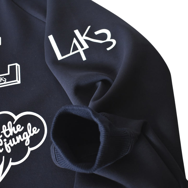 [L4K3][L4K-SPJC443422LK] L4K3×MUTA Drawstring Sweatshirt / NAVY