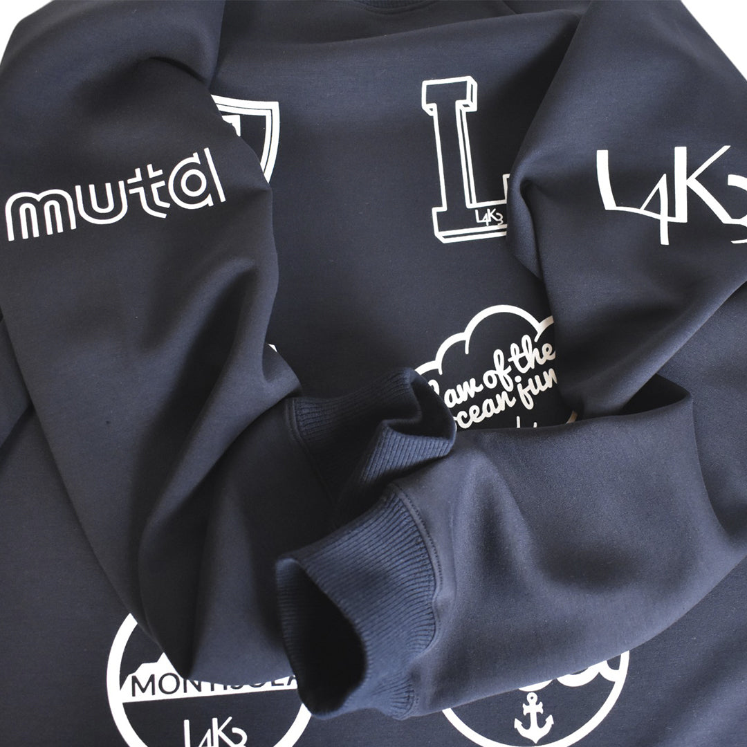 [L4K3][L4K-SPJC443422LK] L4K3×MUTA Drawstring Sweatshirt / NAVY