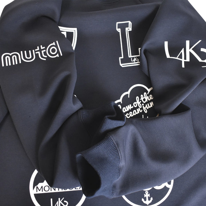 [L4K3][L4K-SPJC443422LK] L4K3×MUTA Drawstring Sweatshirt / NAVY