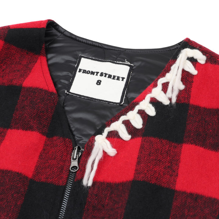 [FRONT STREET 8] Reversible Check Vest 30101/L (TOPS)