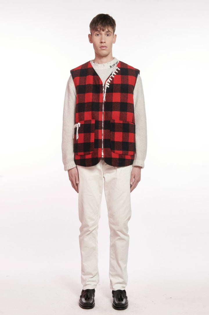 [FRONT STREET 8] Reversible Check Vest 30101/L (TOPS)