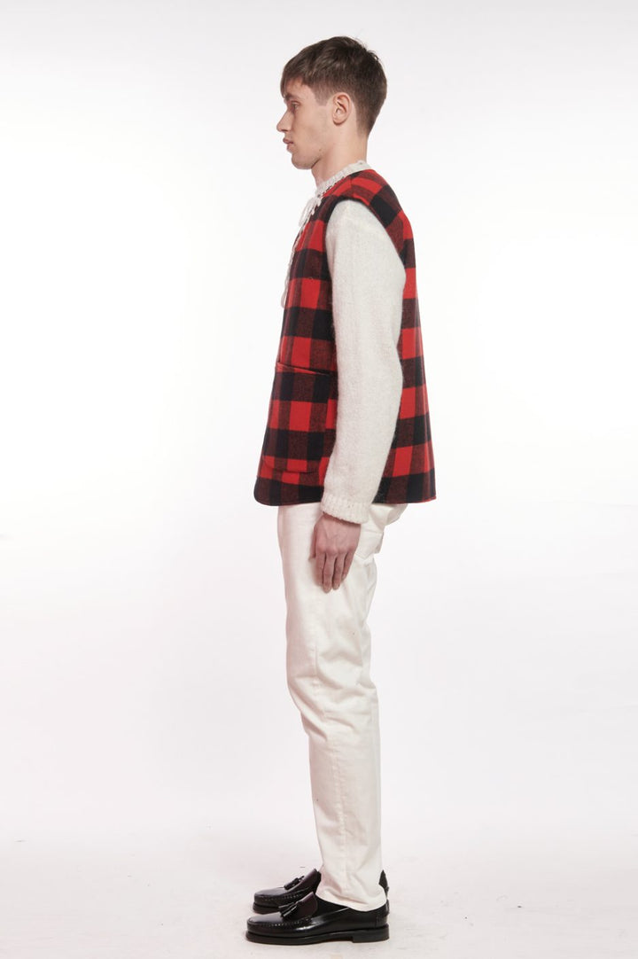 [FRONT STREET 8] Reversible Check Vest 30101/L (TOPS)