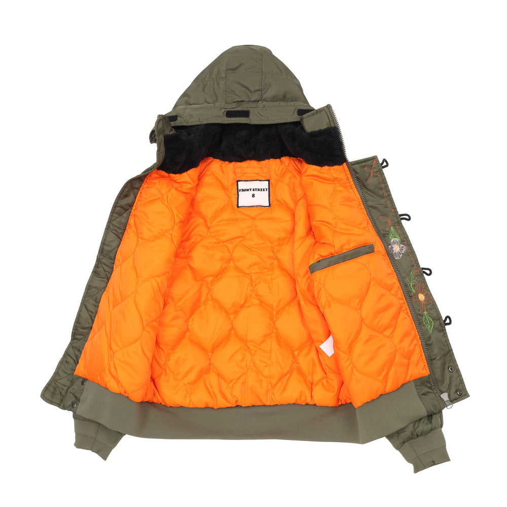 FRONT STREET 8】刺繍入りアビエイター ボンバージャケット 30281R/WS