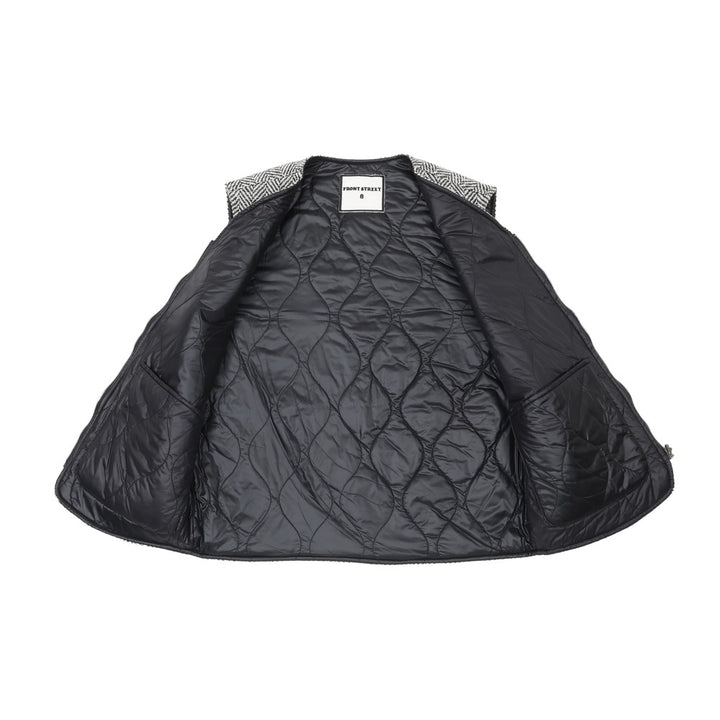 [FRONT STREET 8] Reversible Risk Vest with Quilted Interior and Wool Embroidery 30284/L (TOPS) 