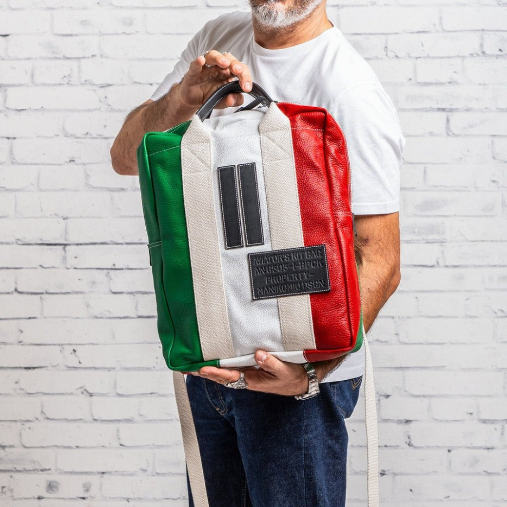 【MANIKOMIO DSGN】BPCK / ITALIAN FLAG LEATHER