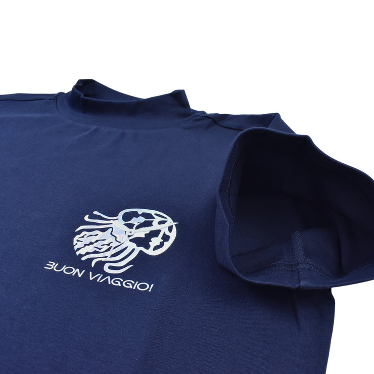 【BUON VIAGGIO】2025ss ボーンビアッジョ モックシャツ NAVY (BOV-BV02M-NAVY)