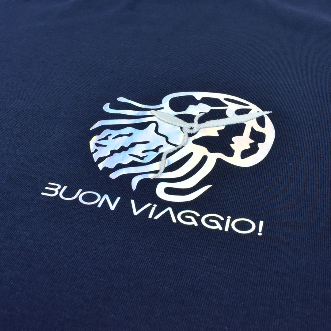 【BUON VIAGGIO】2025ss ボーンビアッジョ モックシャツ NAVY (BOV-BV02M-NAVY)
