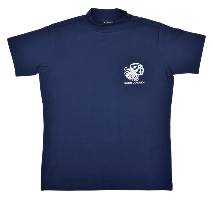 【BUON VIAGGIO】2025ss ボーンビアッジョ モックシャツ NAVY (BOV-BV02M-NAVY)