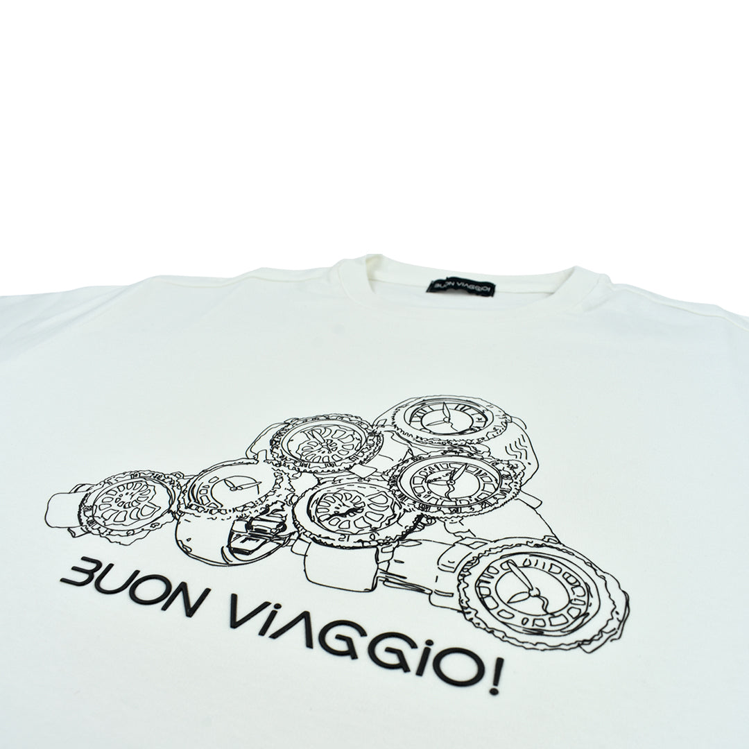 【BUON VIAGGIO】2025ss ボーンビアッジョ Tシャツ WHITE(BOV-BV03-WHITE)