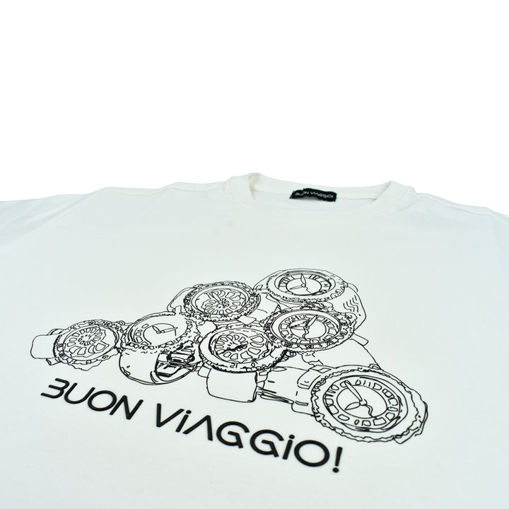 【BUON VIAGGIO】2025ss ボーンビアッジョ Tシャツ WHITE(BOV-BV03-WHITE)