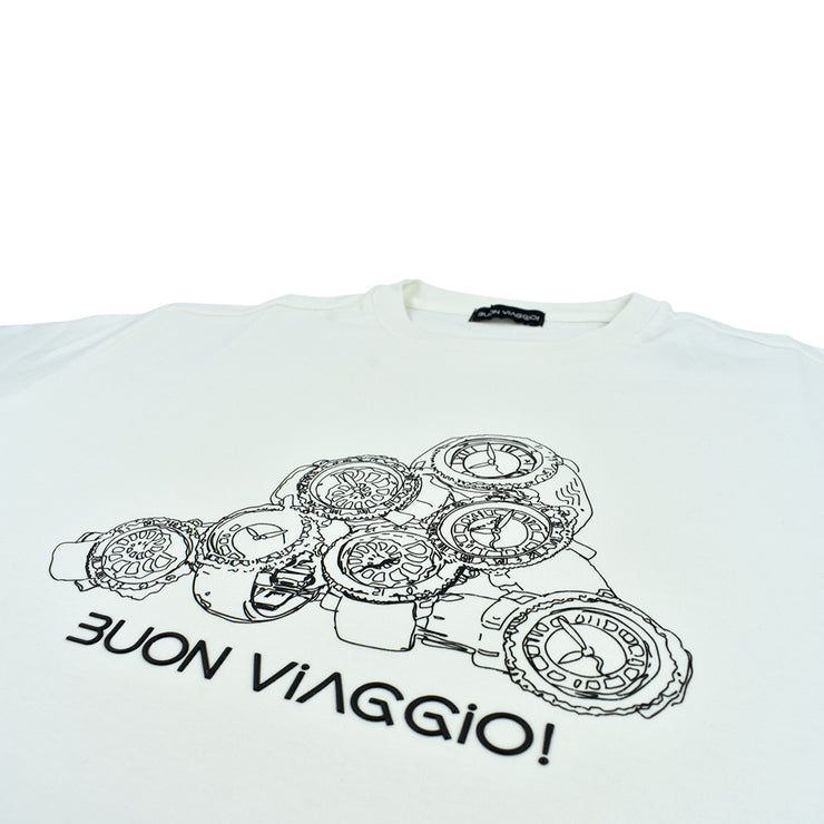 【BUON VIAGGIO】2025ss ボーンビアッジョ Tシャツ WHITE(BOV-BV03-WHITE)