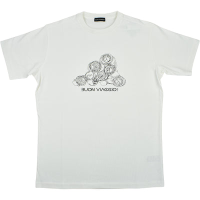 【BUON VIAGGIO】2025ss ボーンビアッジョ Tシャツ WHITE(BOV-BV03-WHITE)