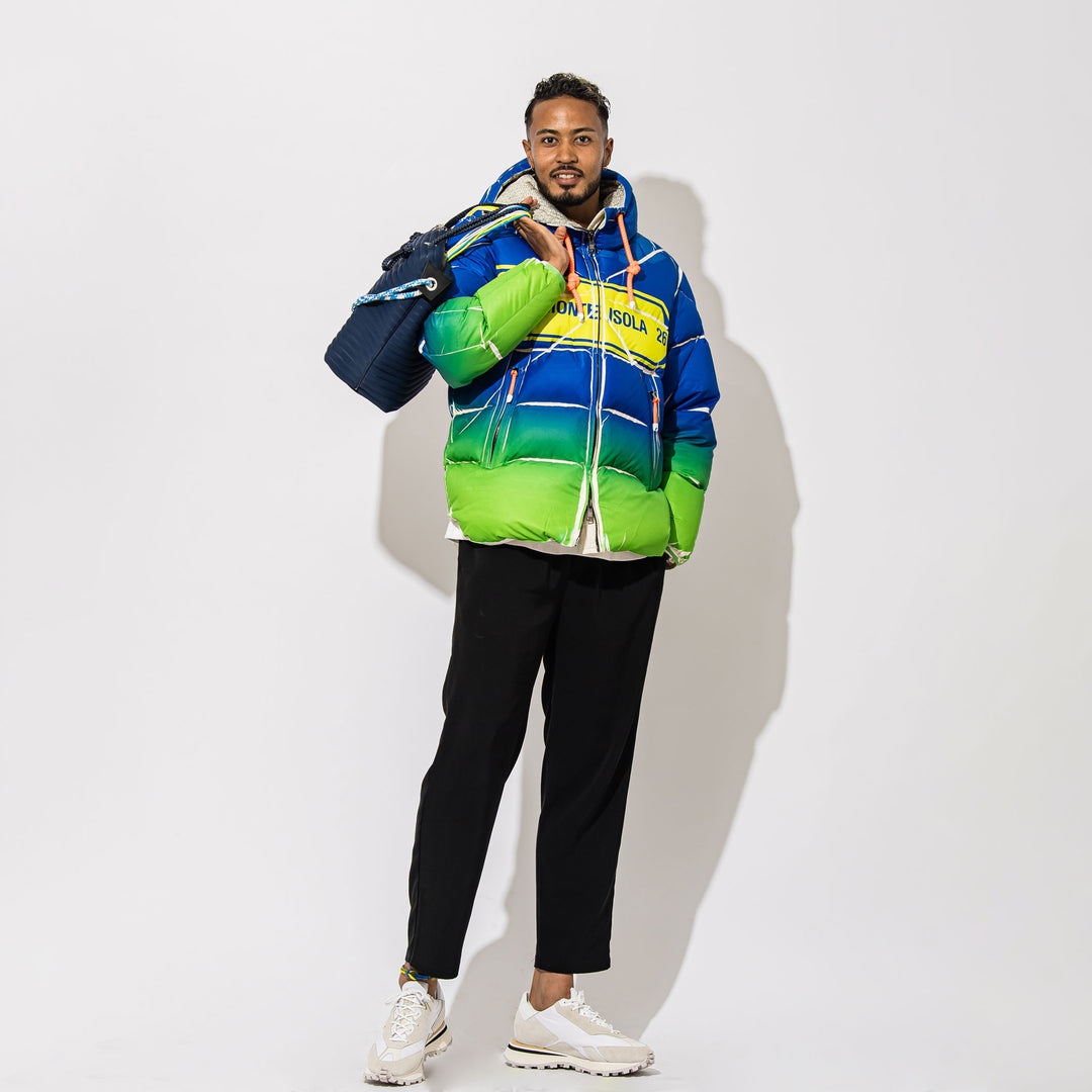 【L4K3 × Plus】 DownJacket (BLxGR) MCOWP-LKBG-XL