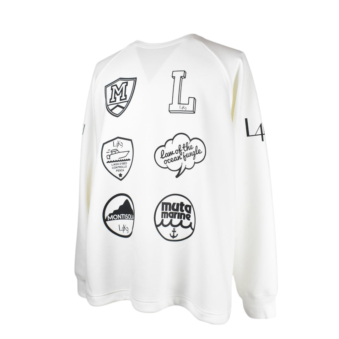[L4K3][L4K-SPJC443422LK] L4K3×MUTA Drawstring Sweatshirt / WHITE 