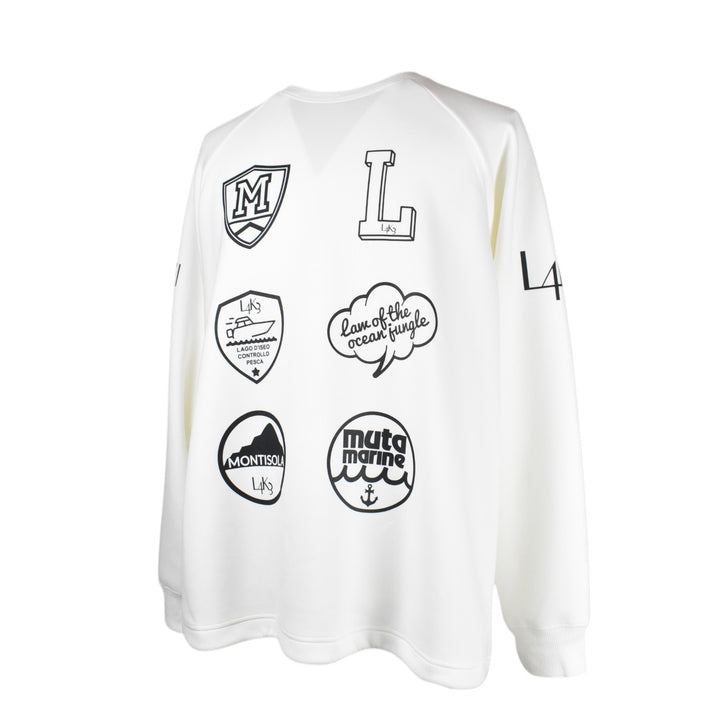 [L4K3][L4K-SPJC443422LK] L4K3×MUTA Drawstring Sweatshirt / WHITE 