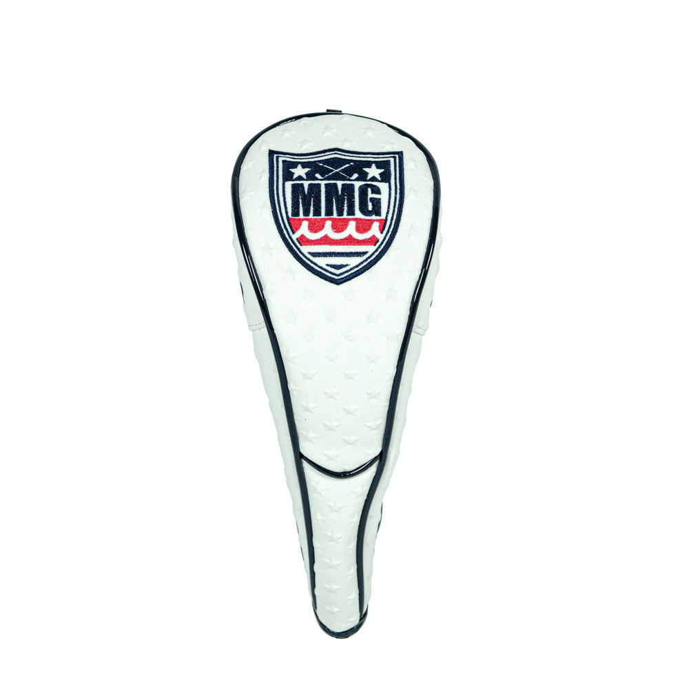 [L4K3] FAIRWAY WOOD HEAD COVER STAR WHITE MUTA