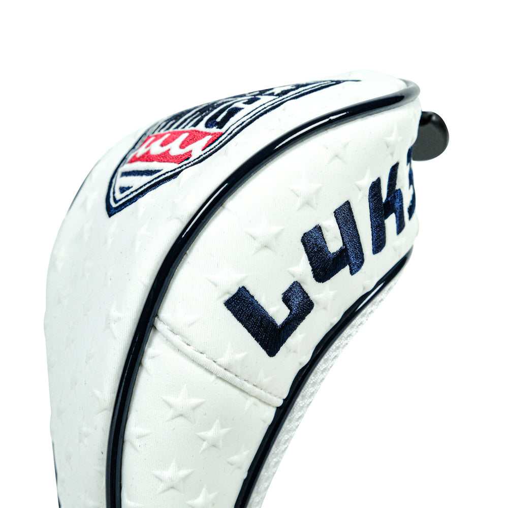 [L4K3] FAIRWAY WOOD HEAD COVER STAR WHITE MUTA