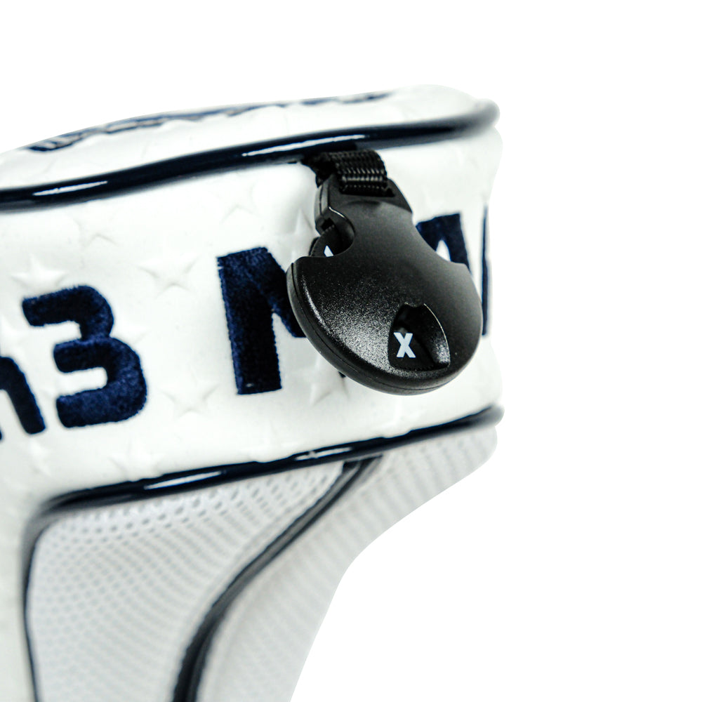 [L4K3] FAIRWAY WOOD HEAD COVER STAR WHITE MUTA