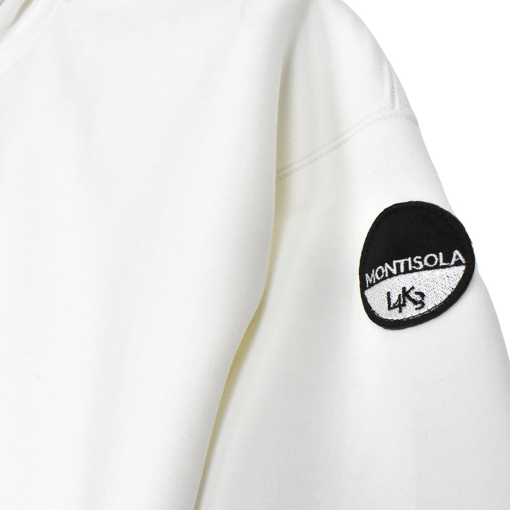 【L4K3】オリジナルライトボンディングパーカー【WHITE × BLACK】L4K-APHB0010