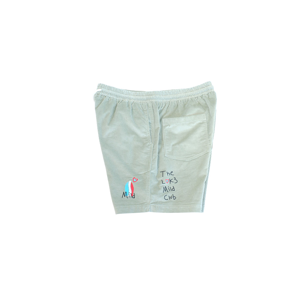 【L4K3】レーク×マイルドサンセット　コラボレーション コーデュロイショーツ【GREEN】