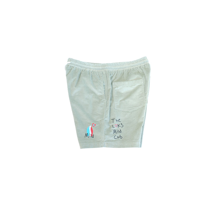 【L4K3】レーク×マイルドサンセット　コラボレーション コーデュロイショーツ【GREEN】