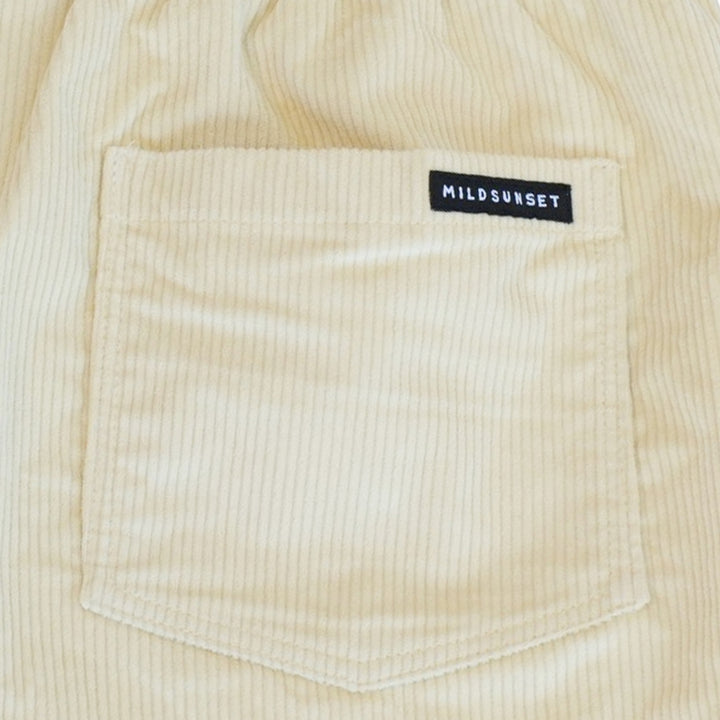 【L4K3】レーク×マイルドサンセット　コラボレーション コーデュロイショーツ【YELLOW】