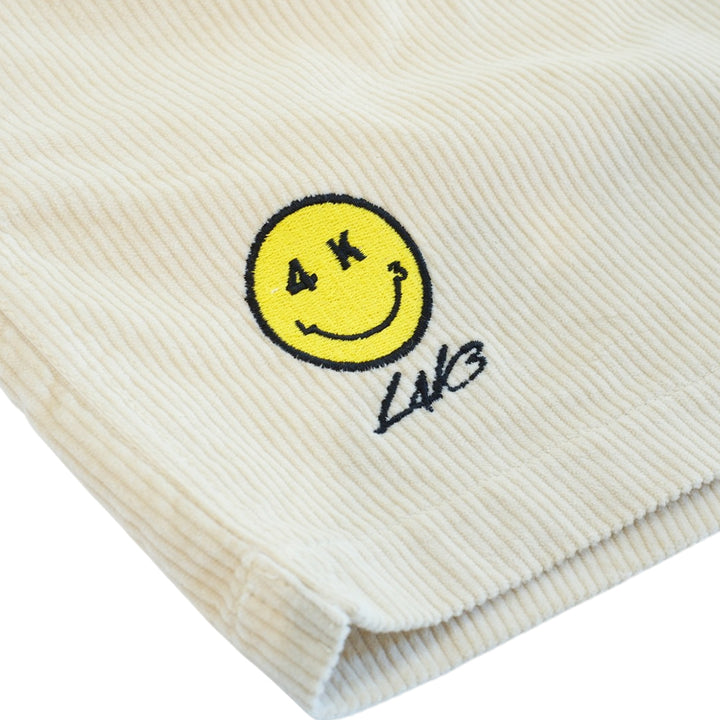 【L4K3】レーク×マイルドサンセット　コラボレーション コーデュロイショーツ【YELLOW】