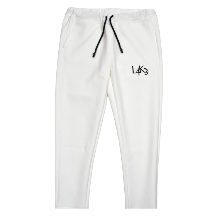 【L4K3】オリジナルライトボンディングパンツ【WHITE × BLACK】L4K-APPB0010