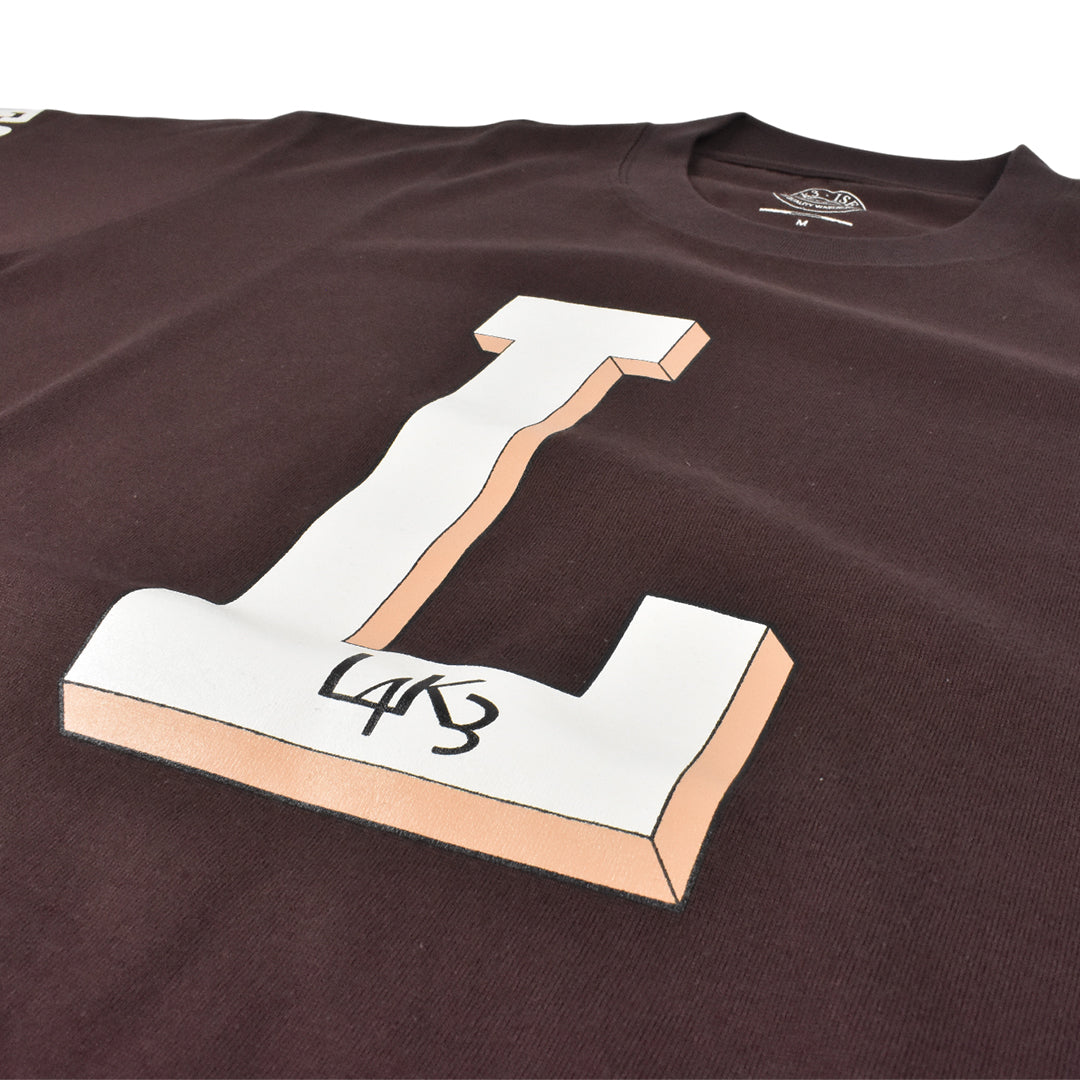 【L4K3】T-shirts APTS-0003【BROWN】
