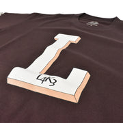 【L4K3】T-shirts APTS-0003【BROWN】