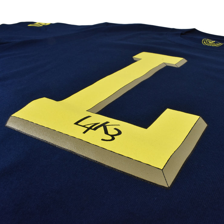 【L4K3】T-shirts APTS-0003【NAVY】