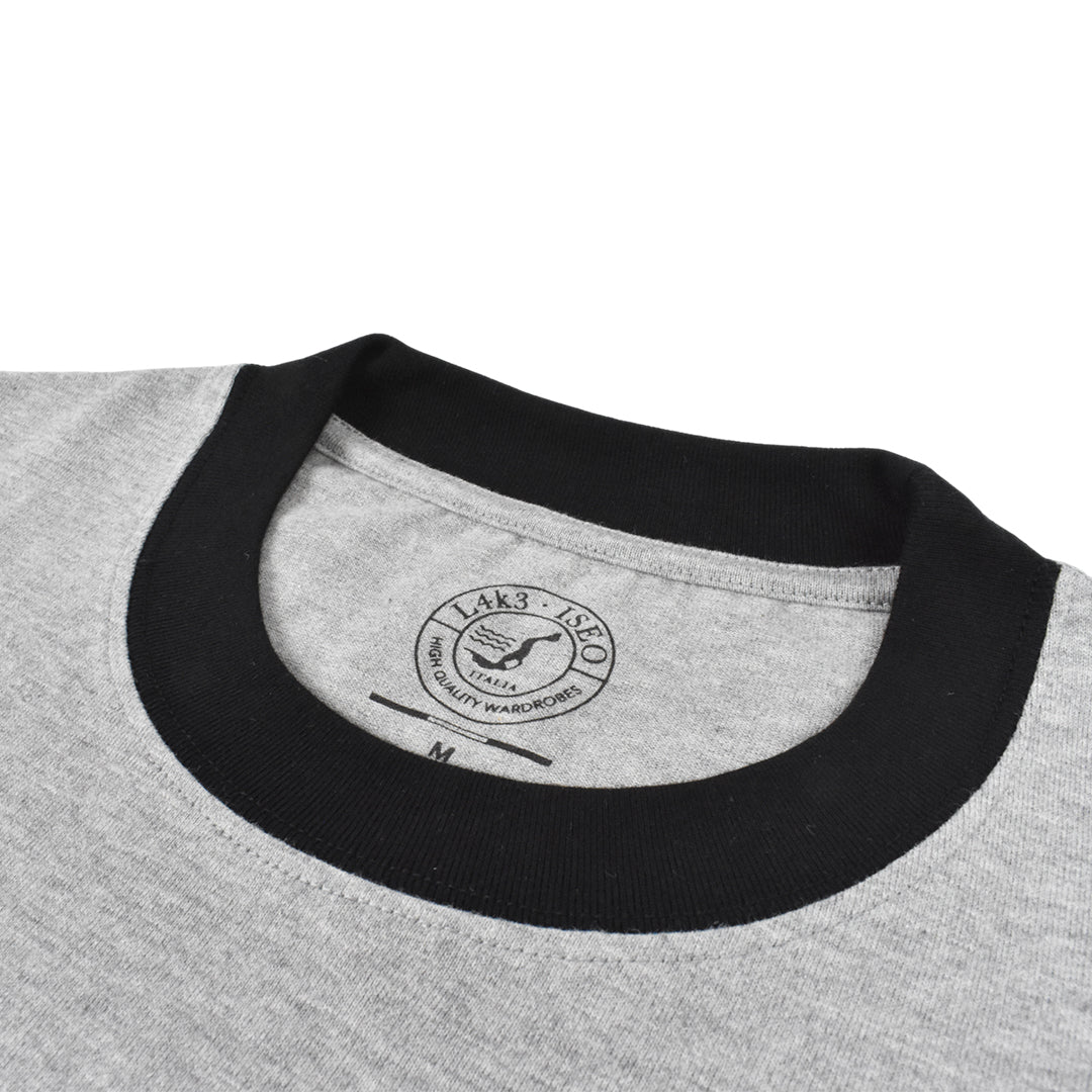 [L4K3] T-shirt APTS-0004 [GRAY/BLACK]