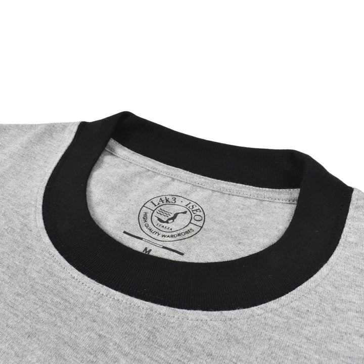 [L4K3] T-shirt APTS-0004 [GRAY/BLACK]