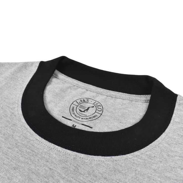 【L4K3】T-shirt APTS-0004【GRAY/BLACK】