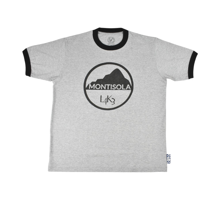 【L4K3】T-shirt APTS-0004【GRAY/BLACK】