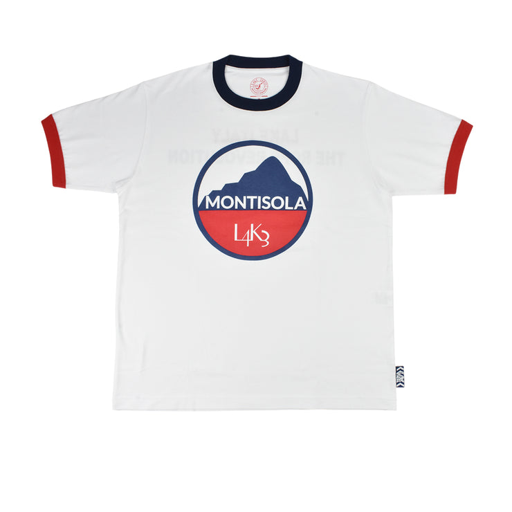 【L4K3】T-shirt APTS-0004【WHITE/RED】