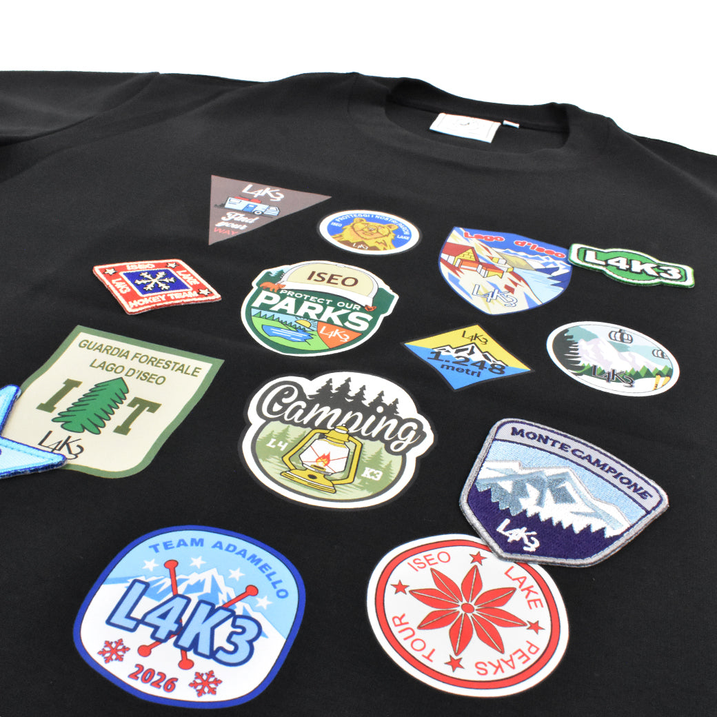 【L4K3】PATCH T-shirt APTS-0011【BLACK】