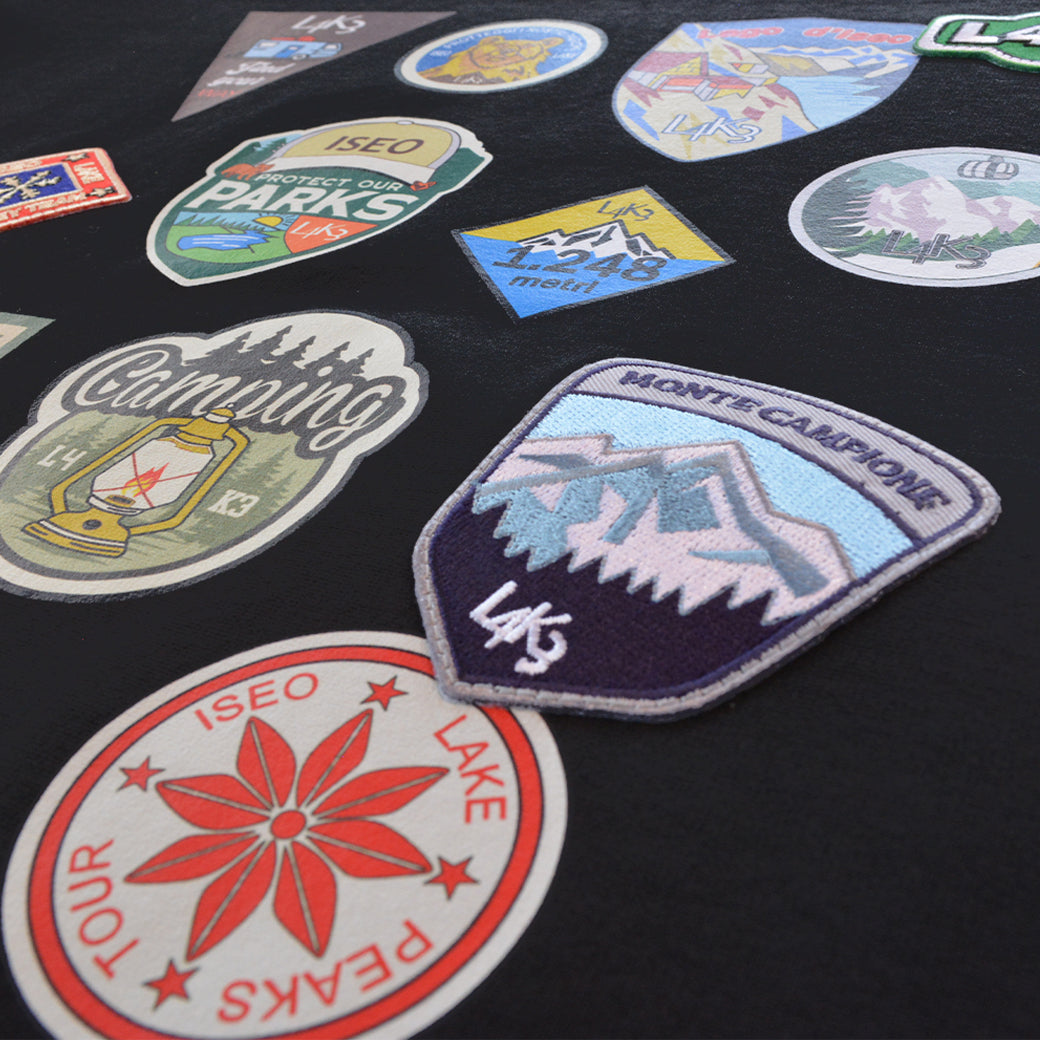 【L4K3】PATCH T-shirt APTS-0011【BLACK】