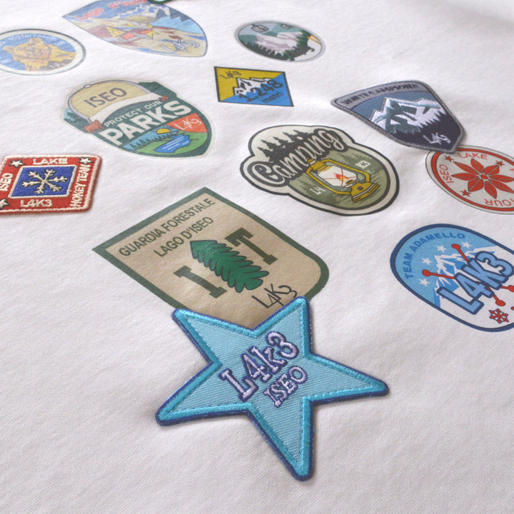 【L4K3】PATCH T-shirt APTS-0011【WHITE】
