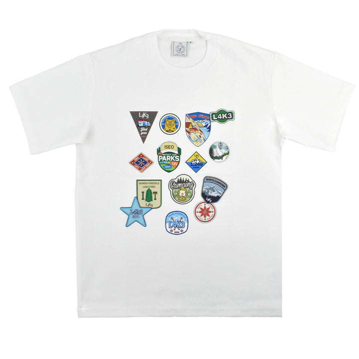 【L4K3】PATCH T-shirt APTS-0011【WHITE】