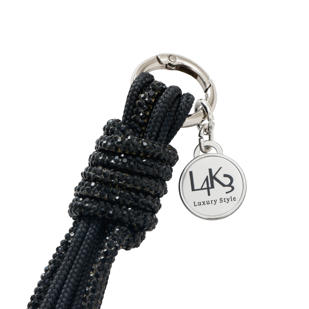 [L4K3]GLITTER SILVER CHARM BLACK 