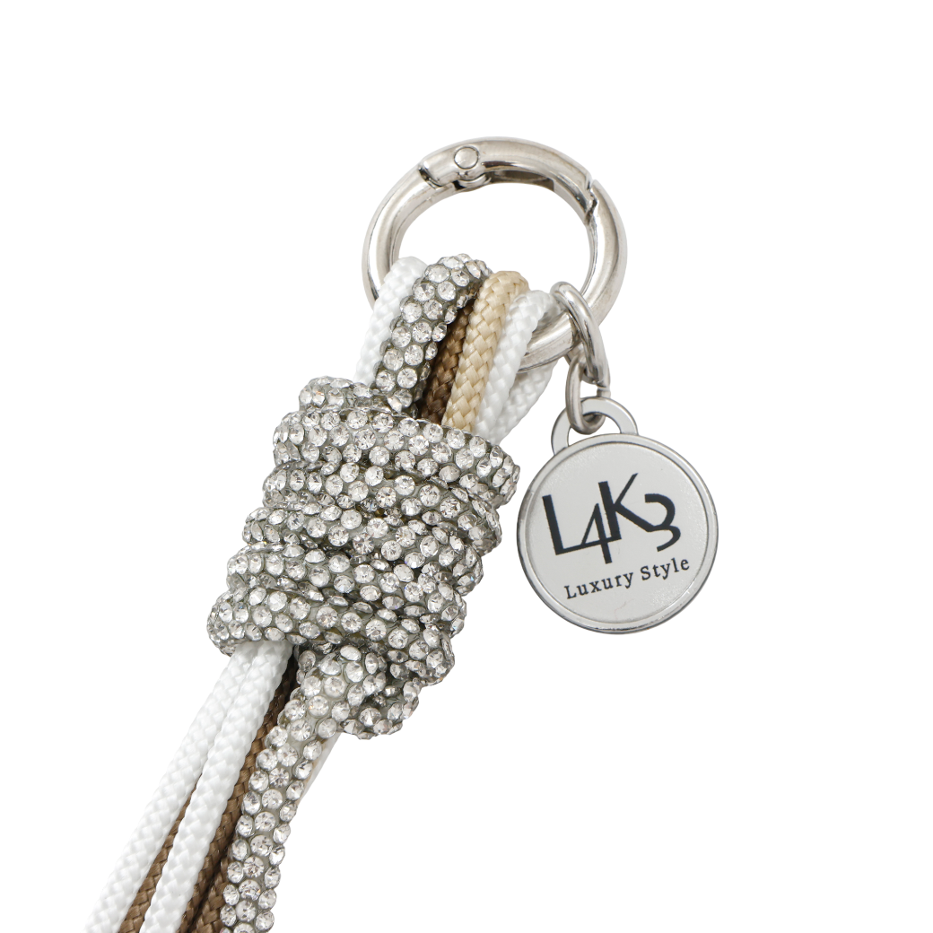 [L4K3]GLITTER SILVER CHARM BEIGE 