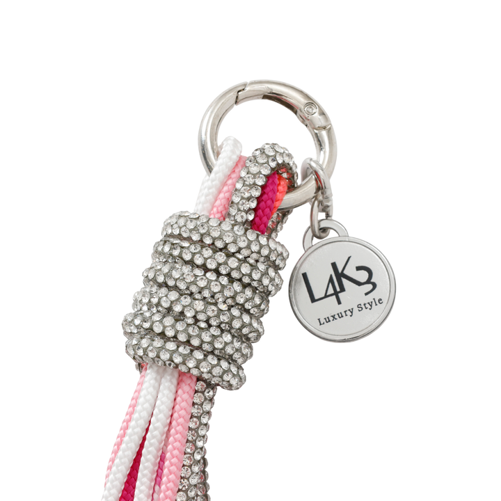 【L4K3】GLITTER SILVER CHARM  PINK