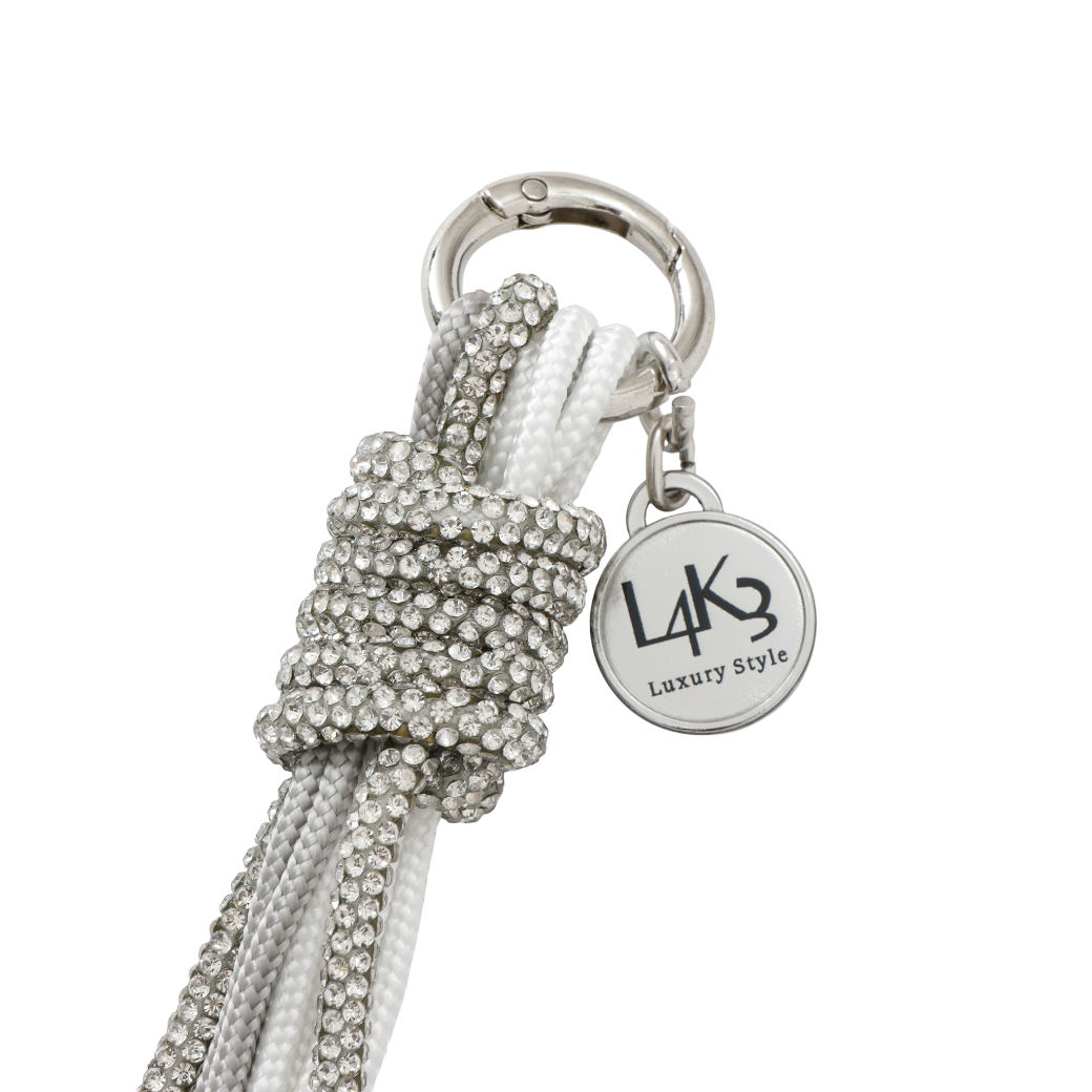 【L4K3】GLITTER SILVER CHARM   WHITE