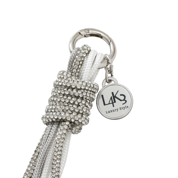 【L4K3】GLITTER SILVER CHARM   WHITE