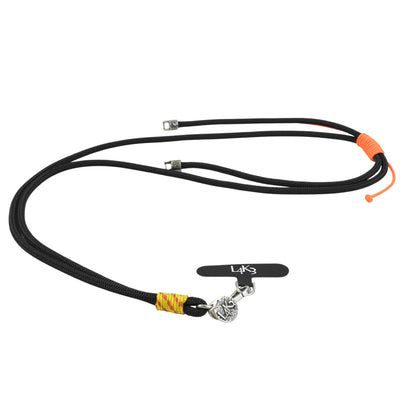 【L4K3】PHONE STRAP-BK(OG/YLMIX)