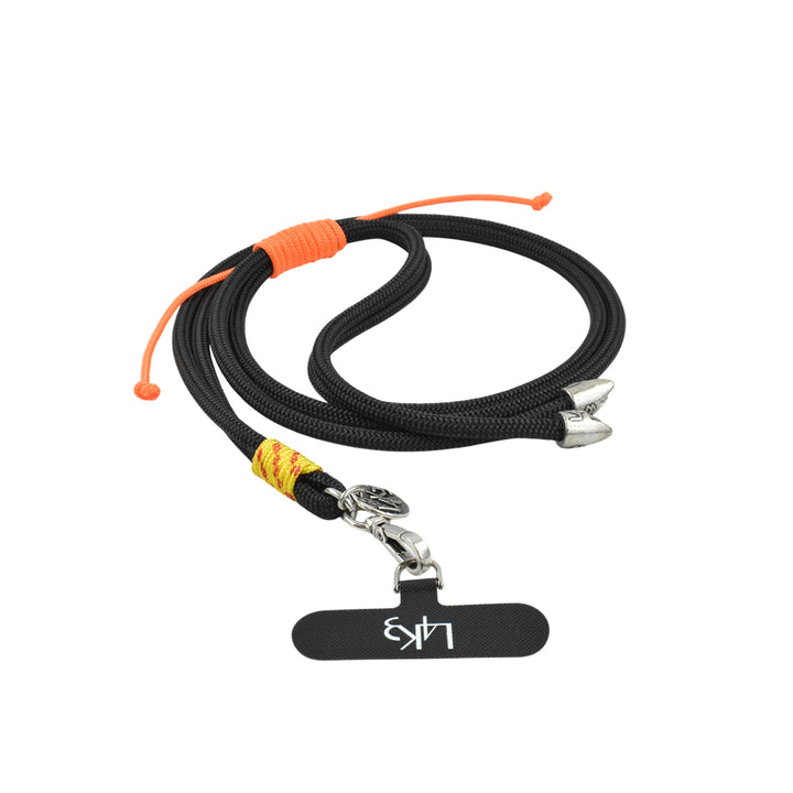 [L4K3]PHONE STRAP-BK(OG/YLMIX)