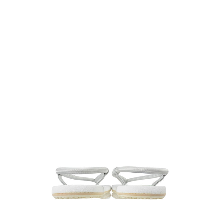 【L4K3×buntA】 Castella Waraji　SANDALS 【WHITE】