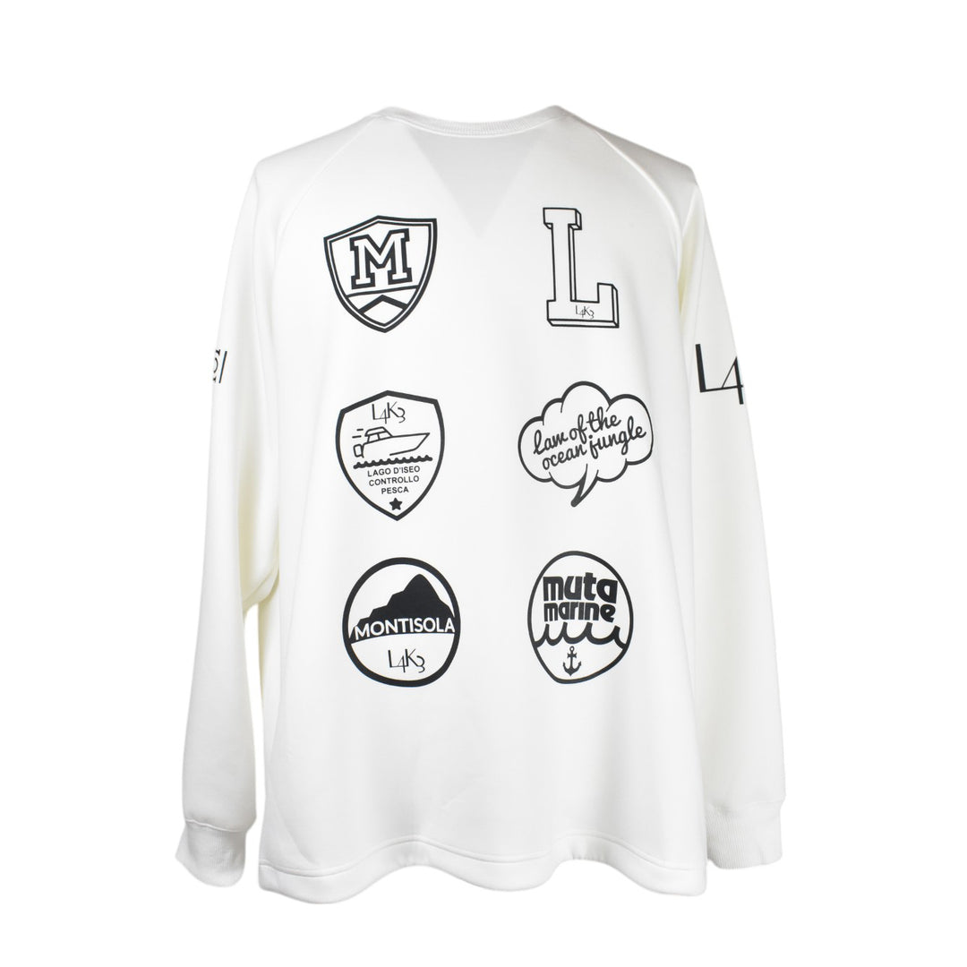 [L4K3][L4K-SPJC443422LK] L4K3×MUTA Drawstring Sweatshirt / WHITE 