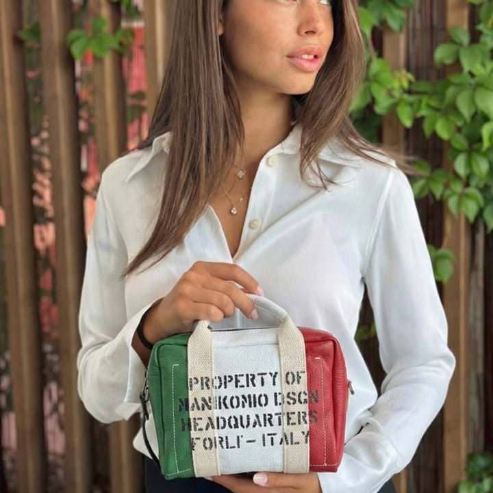 [MANIKOMIO DSGN] MARTY / ITALIAN FLAG LEATHER